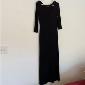 Cynthia Rowley Black 3/4 Sleeve Maxi S
